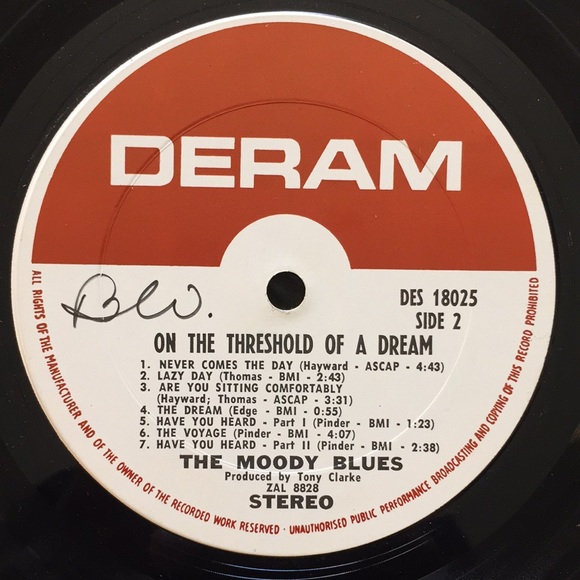 The Moody Blues - “On The Threshold Of A Dream” LP - Picture 5 of 5